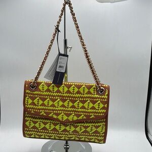 Rebecca Minkoff Yellow and Brown Patterned Shoulder Bag